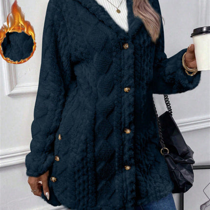 Valentina™ Cárdigan con capucha de lana estilo Argyle, ideal para otoño e invierno
