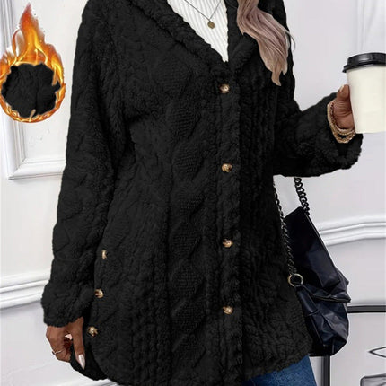 Valentina™ Cárdigan con capucha de lana estilo Argyle, ideal para otoño e invierno