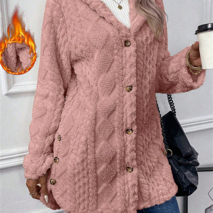 Valentina™ Cárdigan con capucha de lana estilo Argyle, ideal para otoño e invierno