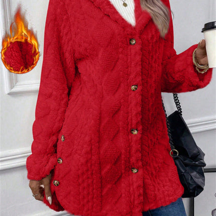 Valentina™ Cárdigan con capucha de lana estilo Argyle, ideal para otoño e invierno