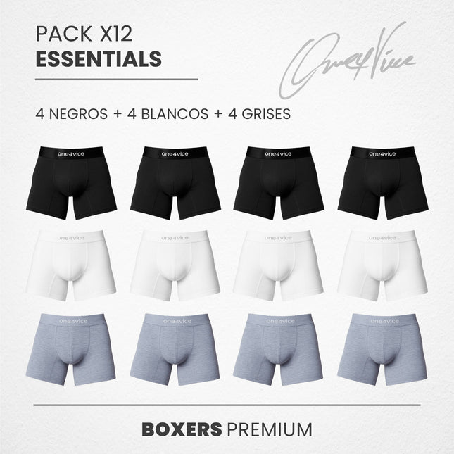 Pack 12 Boxers Essentials