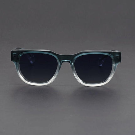 Anteojos de sol polarizadas Visconti, armazón grueso cuadrado color negro, lentes UV400, unisex, estilo retro moderno.