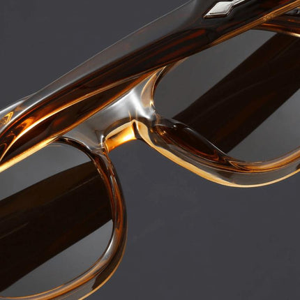 Anteojos de sol polarizados Visconti, armazón cuadrado marrón, estilo retro para hombres, protección UV400.