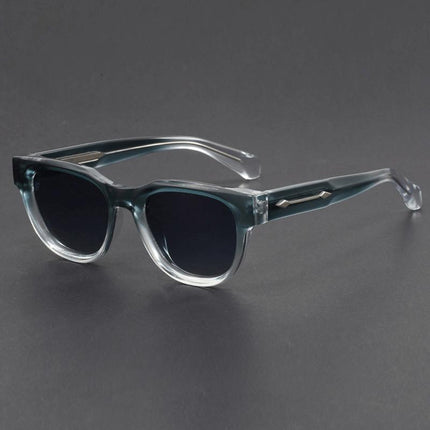 Anteojos de sol polarizados Visconti, armazón grueso cuadrado color gris moderno, lentes UV400 para adultos.