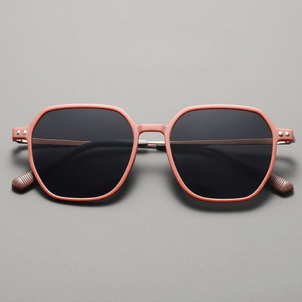 Anteojos de sol Tom Anderson para adultos, acetato mate rosa con protección UV400 y patillas estilizadas metálicas.