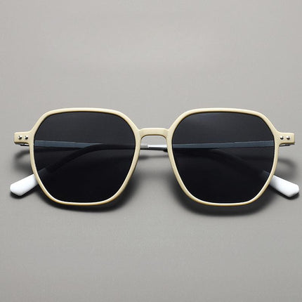 Anteojos de sol Tom Anderson, acetato mate beige, silueta cuadrada, unisex, estilo elegante con protección UV400.