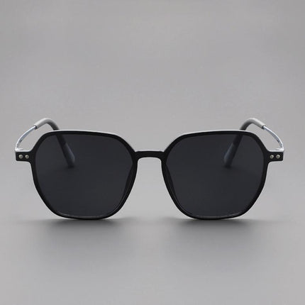 Anteojos de sol Tom Anderson, acetato negro mate, cuadrados, unisex, patillas metálicas, estilo sofisticado.