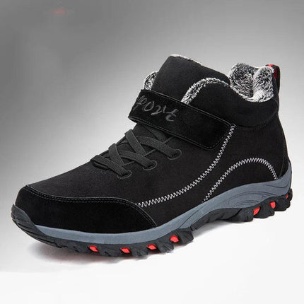 Bota de invierno mujer negra, material resistente, suela antideslizante, forro polar cálido, estilo deportivo, Argentina.