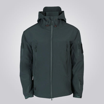 Campera Jungle Impermeable para Hombre, color oscuro, con interior polar y tecnología impermeable, ideal para lluvia.