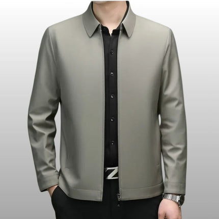 Campera Markus Blanc para hombre, tela resistente a arrugas, color gris claro, diseño cómodo para el profesional activo.