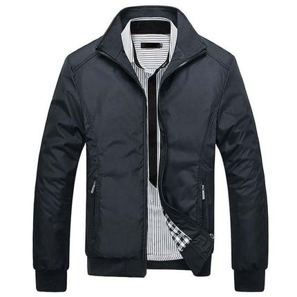 Campera social Moritz para hombre, color negro, tela suave ideal para ocasiones formales, con cierre frontal.
