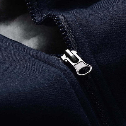 Cierre de buzo azul marino con interior de lana polar Arctic Flex para hombre, elegante y cálido para el invierno.