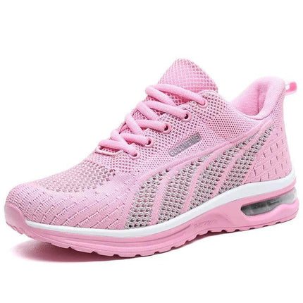 Zapatilla deportiva rosa para mujeres, ergonómica y transpirable, suela anti-impacto ideal para uso diario.
