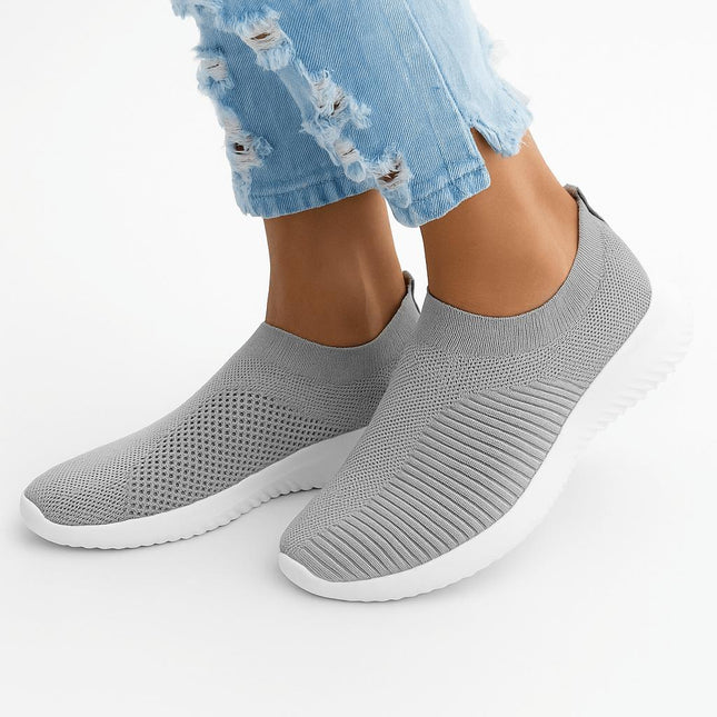 Zapatillas Jade grises de tela para mujer, con suela anatómica y plantilla Ultra Confort Gel, ideales para mejorar la postura.