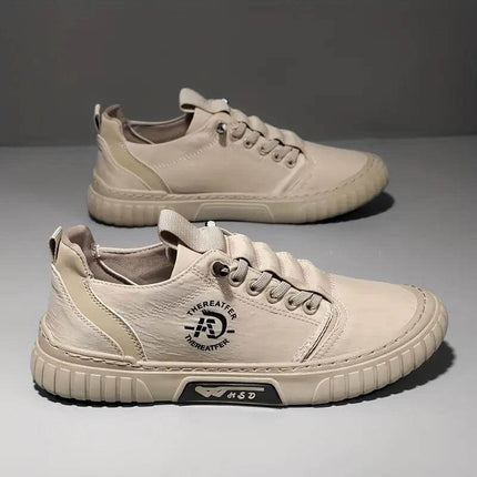 Zapato Street Core beige para estilo urbano, material fly-knit transpirable, diseñado para comodidad y moda casual.