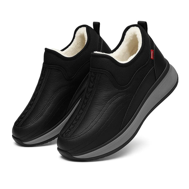 Zapatillas Winter Soft negras para invierno, con forro cálido y plantilla transpirable, diseño unisex elegante.