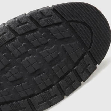 Suela de zapato de cuero genuino para hombre, color negro, diseño antideslizante y duradero para estilo diario.