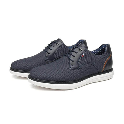 Zapatos de hombre ZENITHI casuales elegantes con cordones, color azul marino, para estilo urbano moderno.