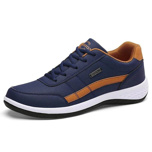 Zapatos impermeables de hombre, color azul y marrón, estilo casual, adecuados para uso diario.